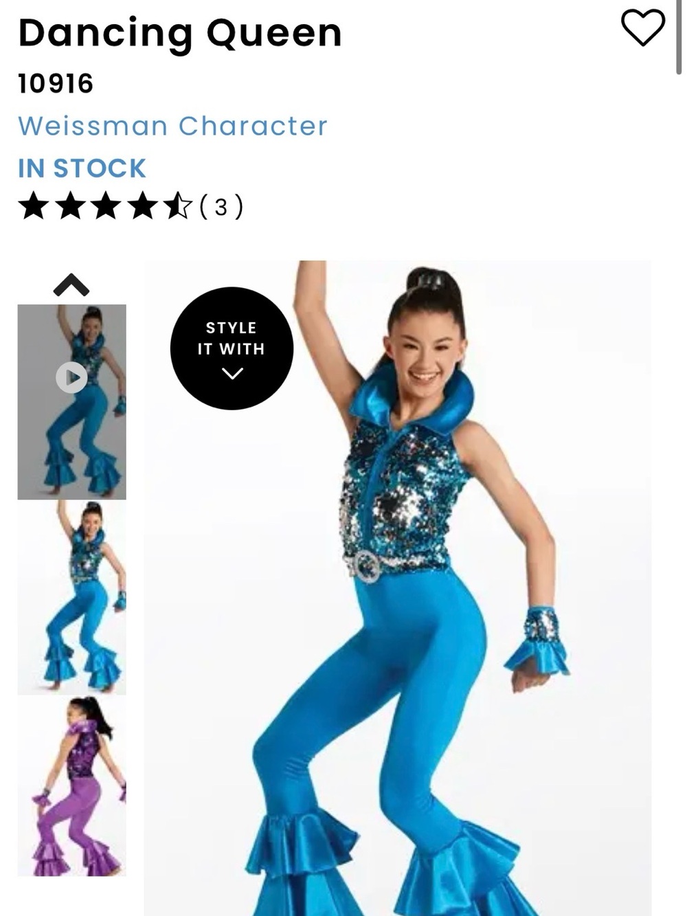 Weissman Sequined Dancing Queen Costume - purple